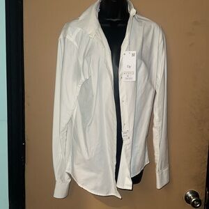 BNWT Denim & Flower patterned white dress shirt